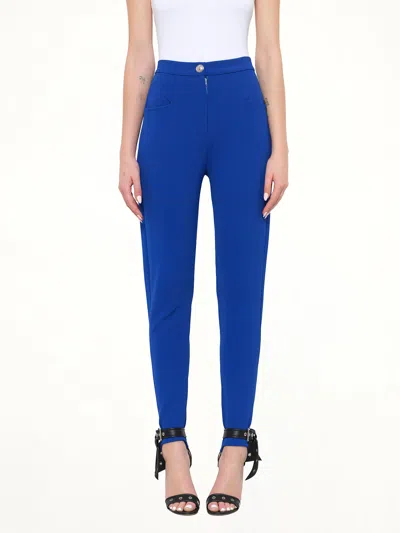 Balmain High-waisted Knit Skinny Trousers In Multi