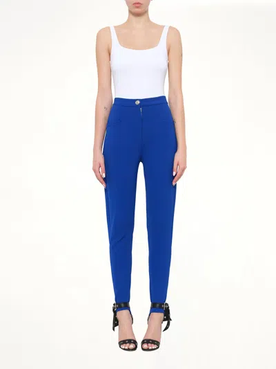 Balmain High-waisted Knit Skinny Trousers In Multi