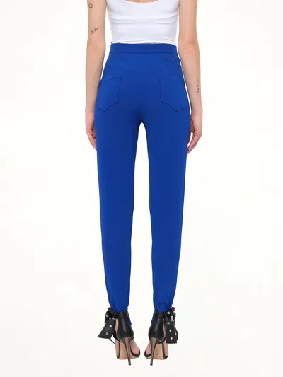 Balmain High-waisted Knit Skinny Trousers In Multi