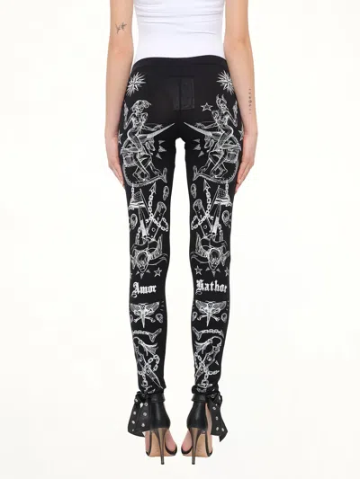 Givenchy Tattoo-print Leggings In Multi