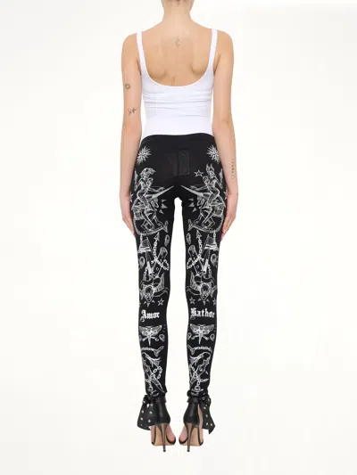 Givenchy Tattoo-print Leggings In Multi