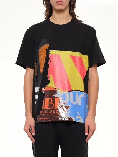Juunj Multi-print T-shirt In Black