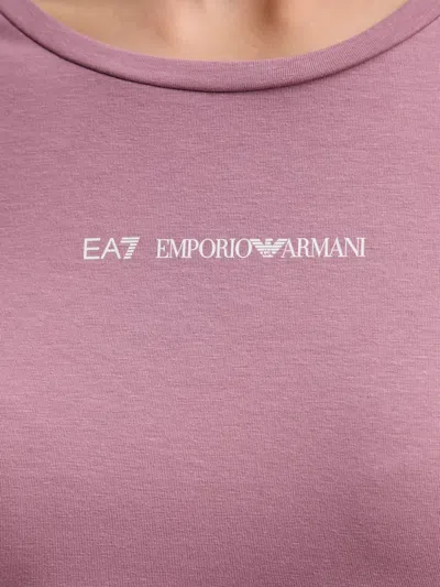 Ea7 Logo T-shirt In Purple