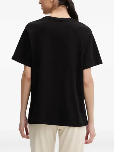 Ea7 Logo-plaque T-shirt In Black