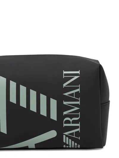 Ea7 Logo-print Make Up Bag In Black