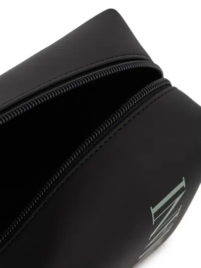 Ea7 Logo-print Make Up Bag In Black