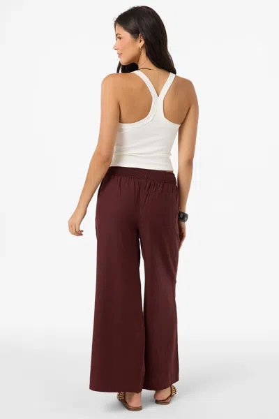 O'neill Women's Kree Drawstring Pull-on Pants In Brown