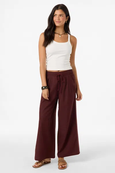 O'neill Women's Kree Drawstring Pull-on Pants In Brown