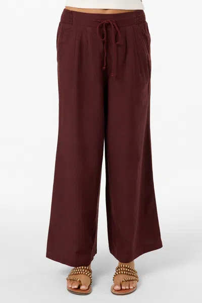 O'neill Women's Kree Drawstring Pull-on Pants In Brown