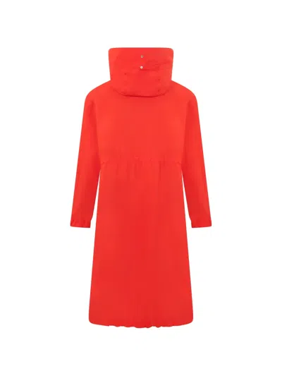 Moorer Hooded Drawstring Parka In Orange