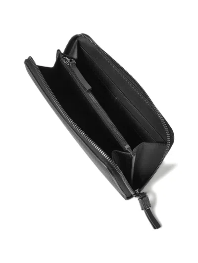 Brunello Cucinelli Grained Calfskin Wallet With Shiny Zipper Pull In Pattern