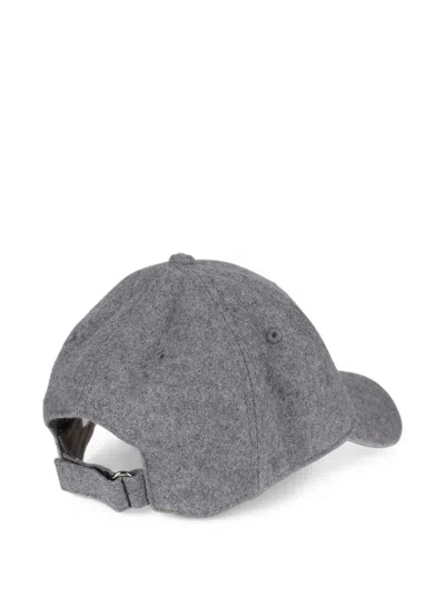 Ballantyne Baseball Cap With Monogram Patch In Gray