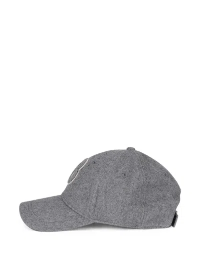 Ballantyne Baseball Cap With Monogram Patch In Gray