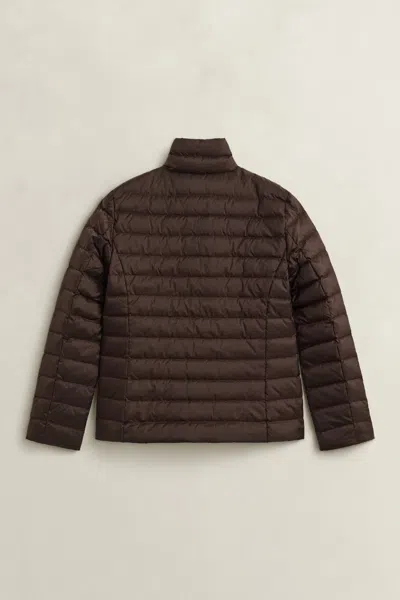 Gant Light Down Jacket In Deep Brown