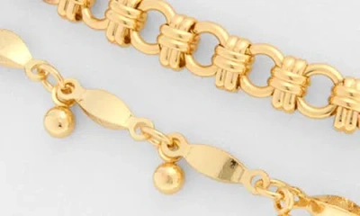 Nordstrom Rack Core Chain 2-pack Anklets In Gold