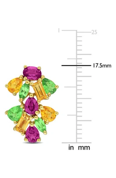 Delmar Mixed Gemstone Drop Earrings In Multicolor