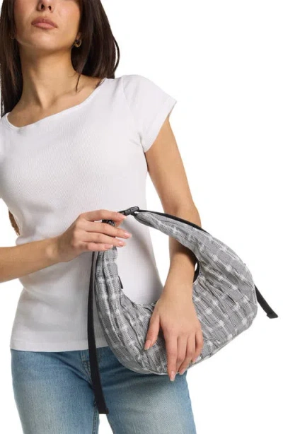 Hunter Lune Ruched Shoulder Bag In Black Combo