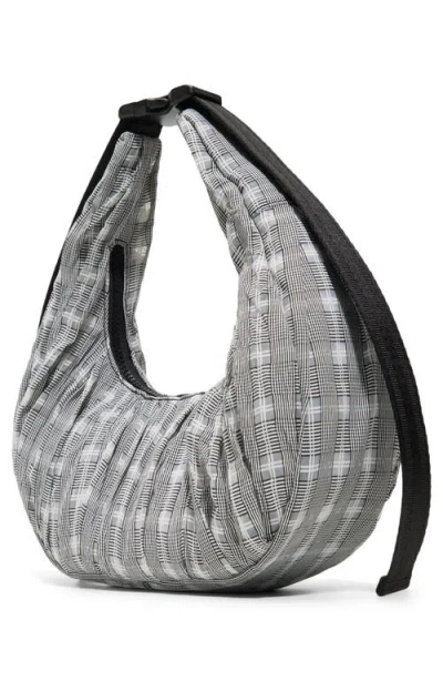 Hunter Lune Ruched Shoulder Bag In Black Combo