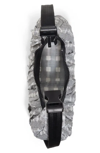 Hunter Lune Ruched Shoulder Bag In Black Combo