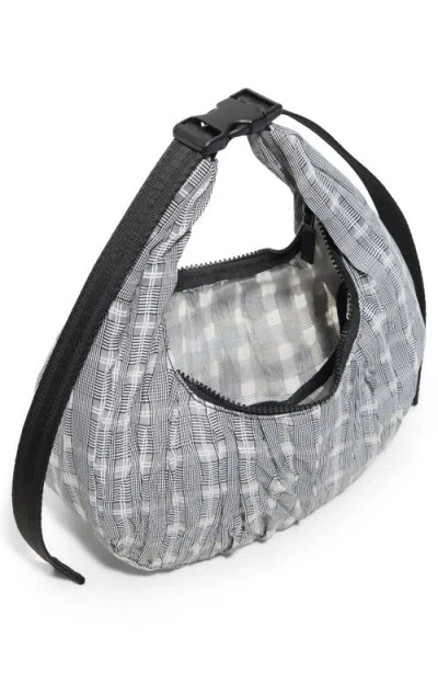 Hunter Lune Ruched Shoulder Bag In Black Combo