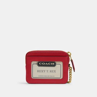 Coach Essential Chain Card Case In Brown
