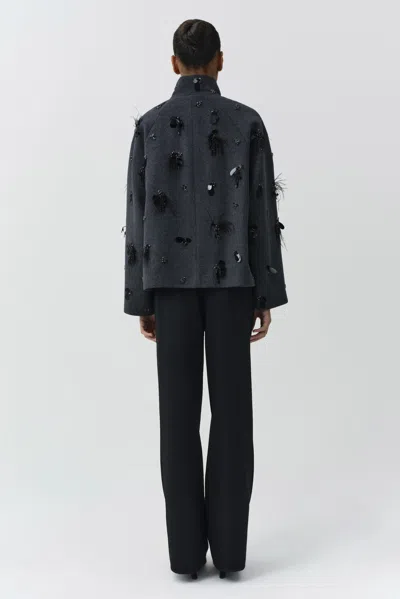 Simkhai Tech Fabric Button-front Jacket With Patch Pockets In Gray