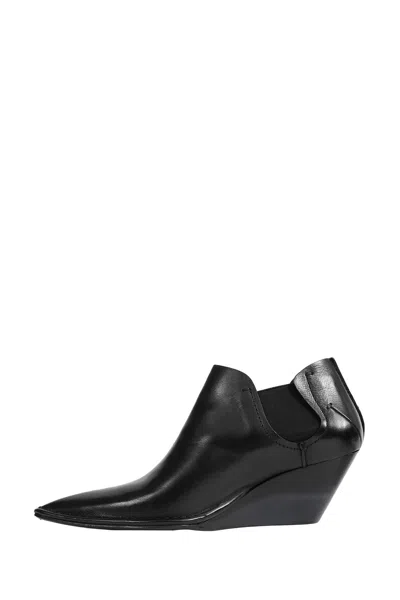 Capasa Low-cut Leather Ankle Boots In Multi