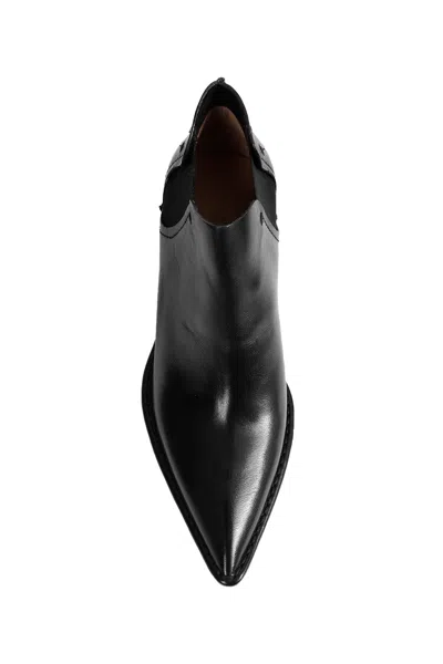 Capasa Low-cut Leather Ankle Boots In Multi