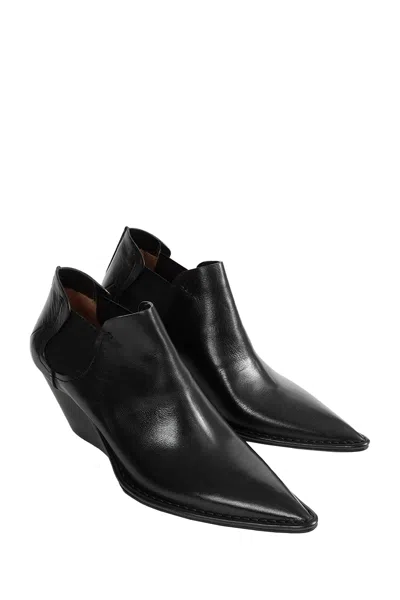 Capasa Low-cut Leather Ankle Boots In Multi