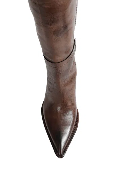 Capasa Leather Boots In Brown