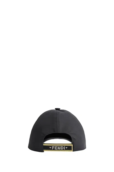 Fendi Logo-tape Baseball Cap In Gray