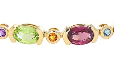 Effy Multi Stone Adjustable Bracelet In Gold Multi