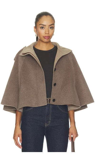 Simkhai Yara Cape Jacket In Mushroom Melange