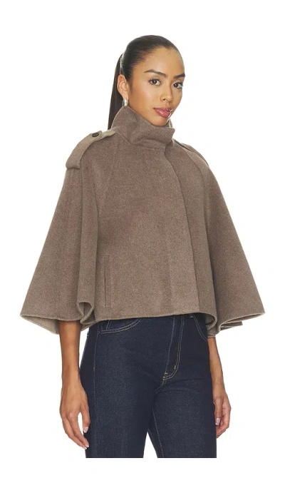 Simkhai Yara Cape Jacket In Mushroom Melange