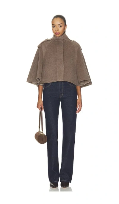 Simkhai Yara Cape Jacket In Mushroom Melange