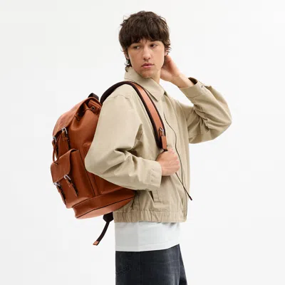 Coach Outlet Sprint Backpack In Silver/amber Brown