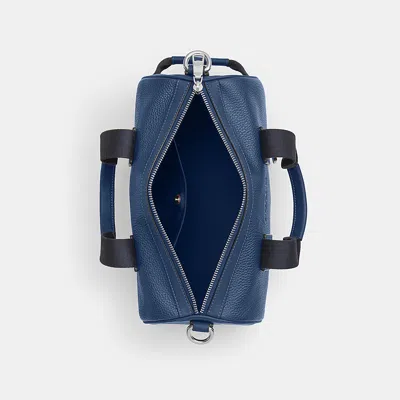 Coach Outlet Explorer Duffle Bag 28 In Silver/deep Blue