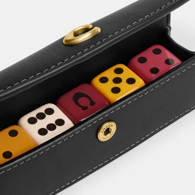 Coach Outlet Dice Set In Brass/black