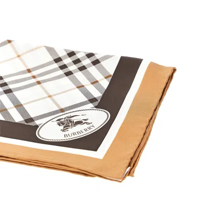Burberry Check Silk Scarf In Multicolor