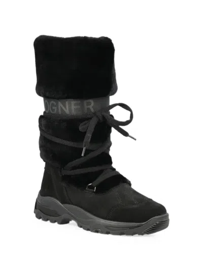 Bogner Logo Strap Snow Boots In Black