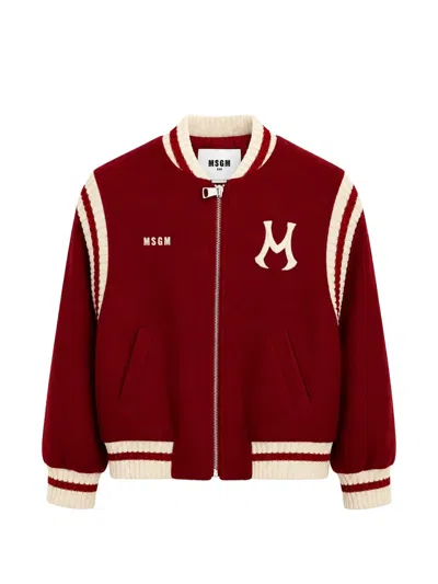 LOGO-PATCH STRIPED-TRIM JACKET