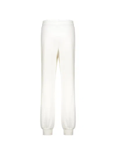 Moorer Drawstring Elasticated Track Pants In White