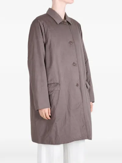 Casey Casey Button-fastening Flap-pocket Coat In Brown