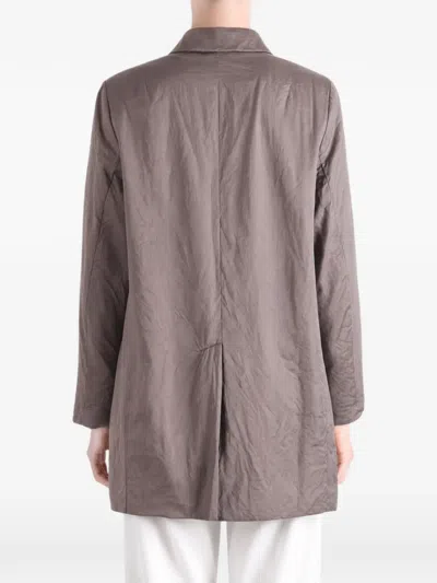 Casey Casey Button-fastening Flap-pocket Coat In Brown