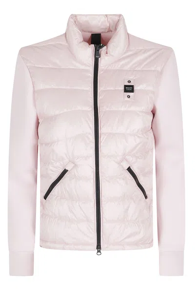 Blauer Pink Haskel Mandarin Collar Zippered Polyamide Down Jacket In Multi