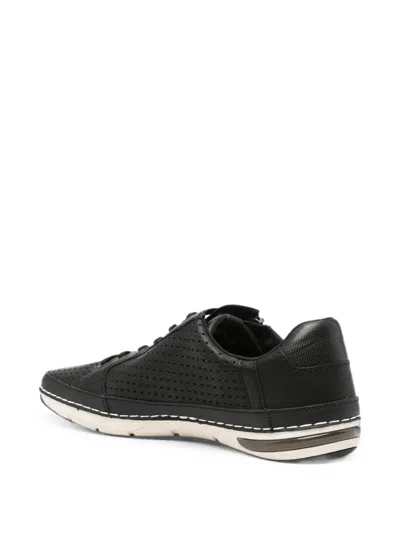 Bugatti Perforated Side-zip Sneakers In Black