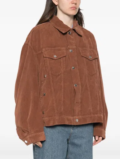 Haikure 뉴 자넷 코듀로이 재킷 In Brown