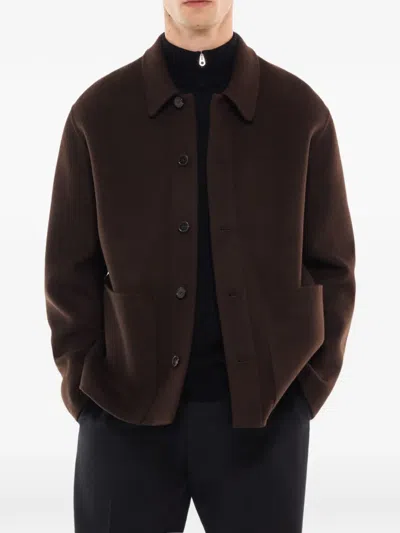 Fursac Button-up Wool Jacket In Black