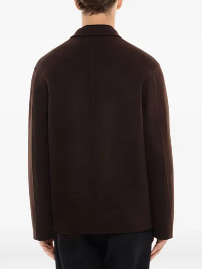 Fursac Button-up Wool Jacket In Black