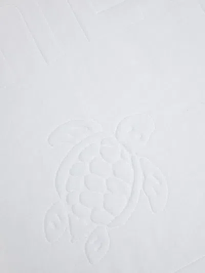 Vilebrequin 터틀 엠보스드 비치 타월 In White
